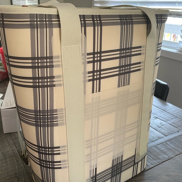 Hearth and Hand by Magnolia plaid backpack cooler. - Picture 2 of 3